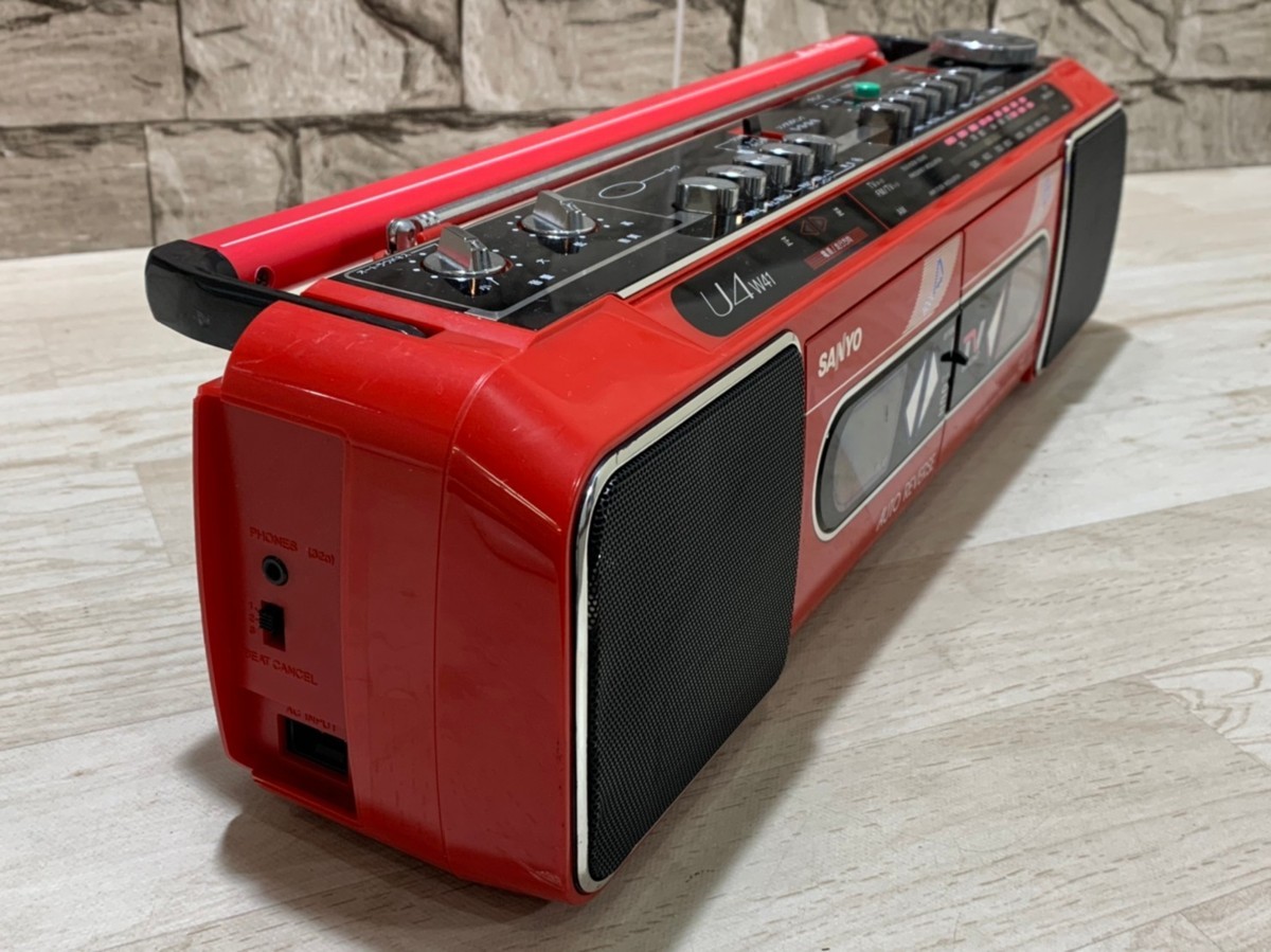 骨董品　ジャンク品　部品取り用　昭和レトロ　サンヨー　ダブルラジカセ Yahoo!オークション - 【 SANYO サンヨー ダブルラジカセ MR-WU4D 昭和