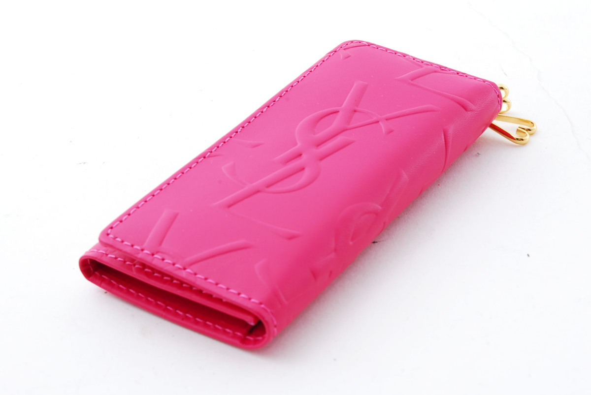 Yves Saint Laurent 赤 レザー キーケース SAINT LAURENT サンローラン