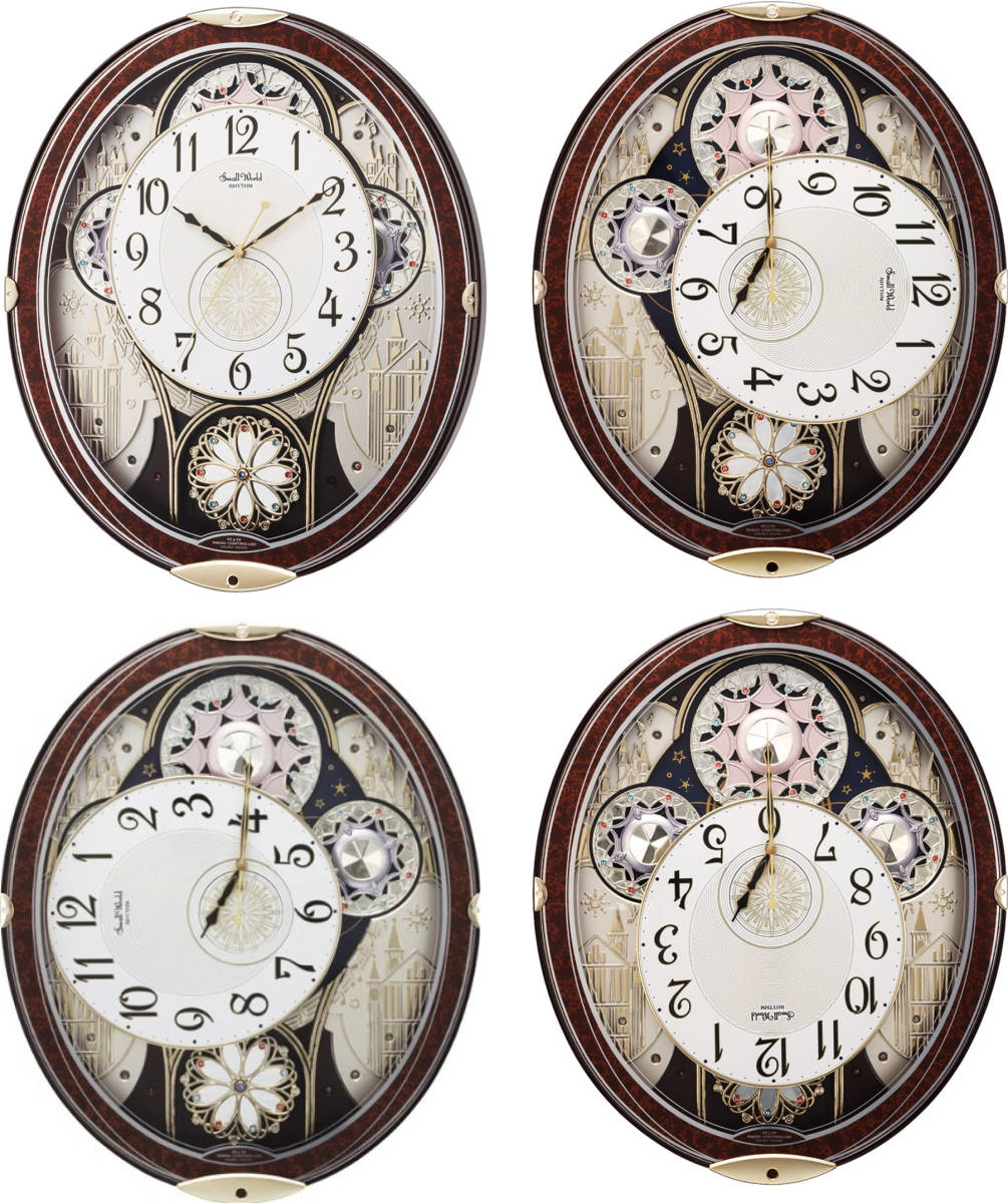 新品】WE9 未使用 リズム時計 からくり電波時計 スモールワールド