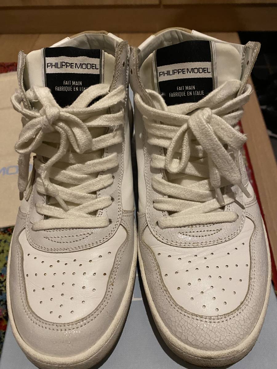 Philippe Model Paris本革レザースニーカー38美品 かっこいいハイカットスニーカー の落札情報詳細 ヤフオク落札価格情報 オークフリー スマートフォン版