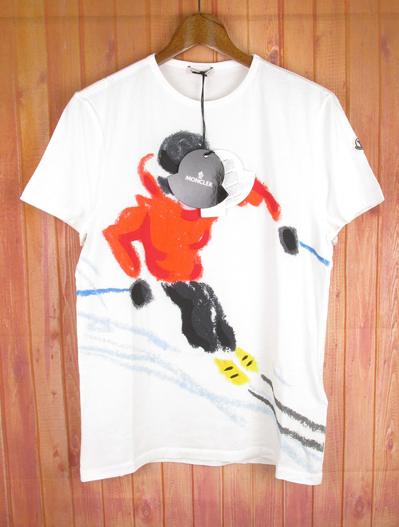 美品】モンクレール スキー柄 tシャツ 美品MONCLER ロンT ブランド