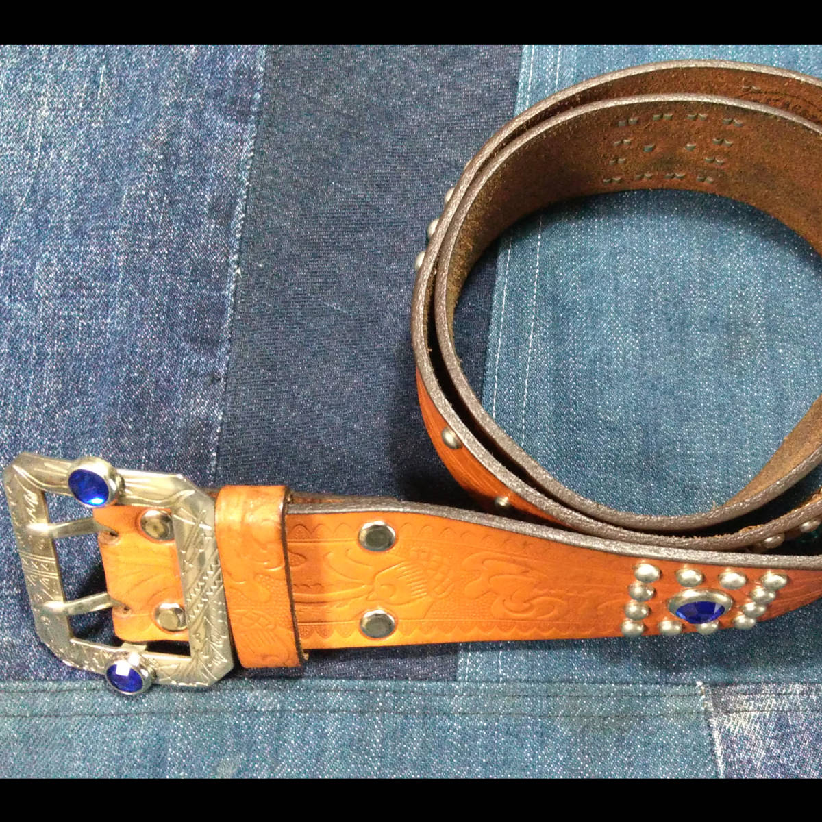TIMEWORN CLOTHING At Last＆Co アットラスト ACE WESTERN STUDS BELT  