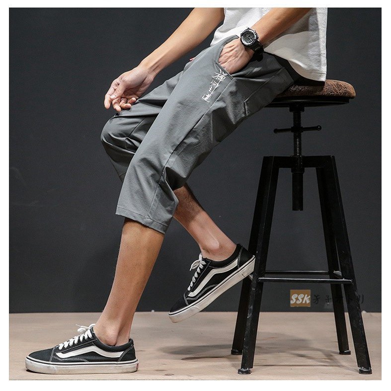 新品 Cxj23 七分丈パンツ 夏ズボン 涼しいズボン クロップドパンツ メンズ ボトムス 無地 メンズファッション チノパン の落札情報詳細 ヤフオク落札価格情報 オークフリー スマートフォン版