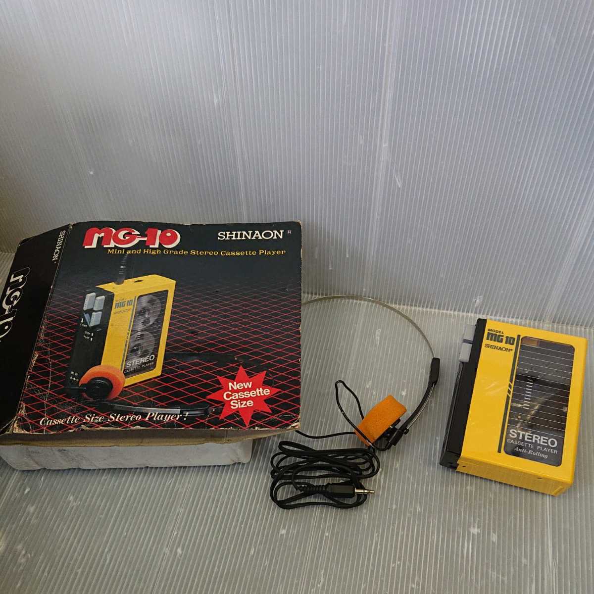 m2206 SHINAON MG-10 カセットプレーヤー ジャンク品の落札情報詳細