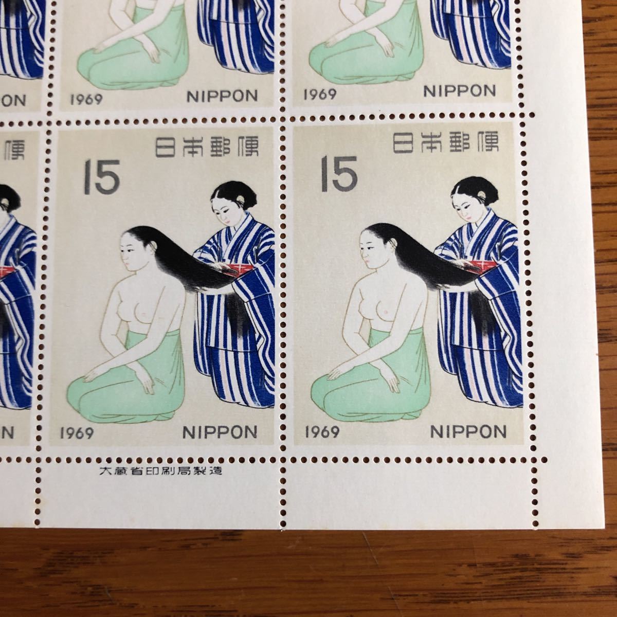 1969年 切手趣味週間 小林古径 髪 １シート １５円 １０枚 送料１２０円 の落札情報詳細 ヤフオク落札価格情報 オークフリー スマートフォン版