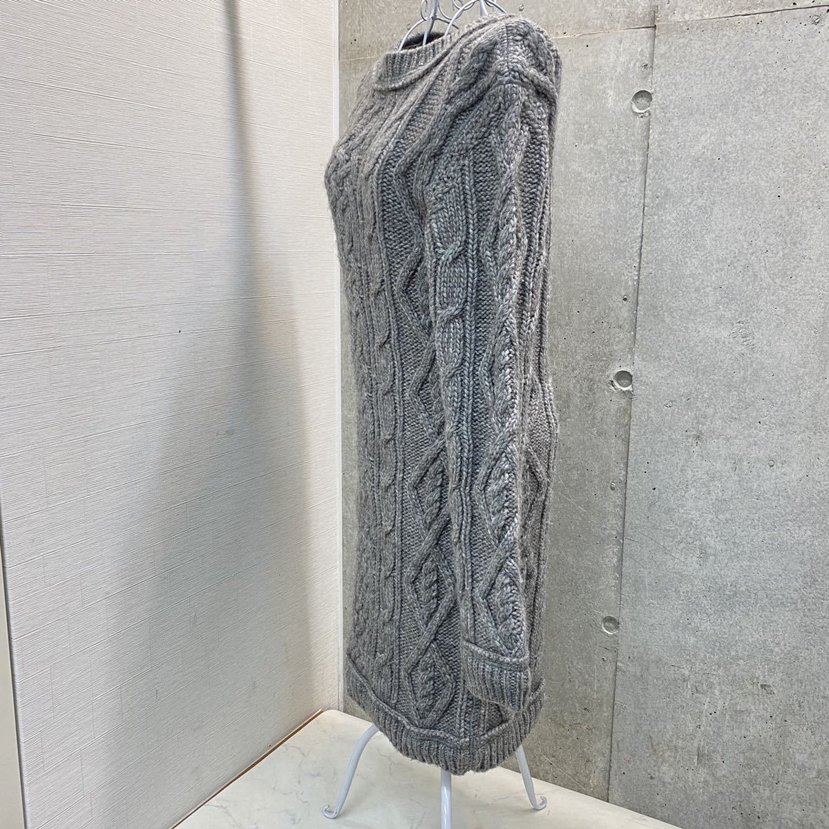 美品 D G 厚手 イタリア製 ニットワンピース ニットセーター サイズ40 グレー ドルガバ レディース ロング丈 Dolce Gabbana の落札情報詳細 ヤフオク落札価格情報 オークフリー スマートフォン版