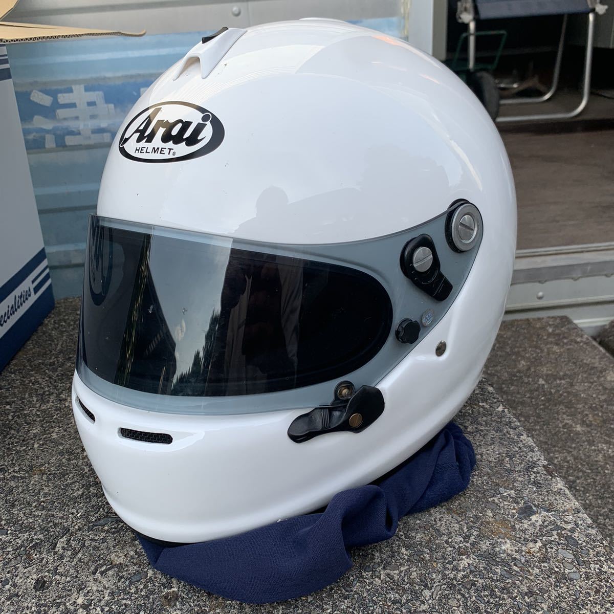 フルフェイスヘルメット Arai アライ GP6S 族ヘル 細目 綺麗の落札情報