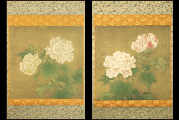 2044 李迪「紅白芙蓉図」 紙本 日本画 掛軸 工芸印刷 おもてなし 2044 李迪「紅白芙蓉図」 紙本 日本画 とら 掛軸 工芸印刷