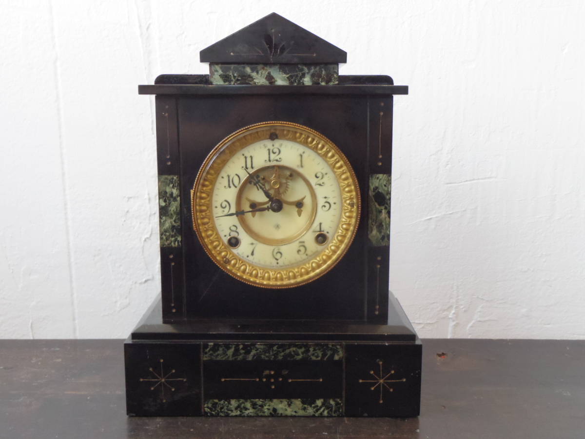アンソニア置時計　USA製　大理石　アンティーク アンソニア置時計USA製大理石アンティーク