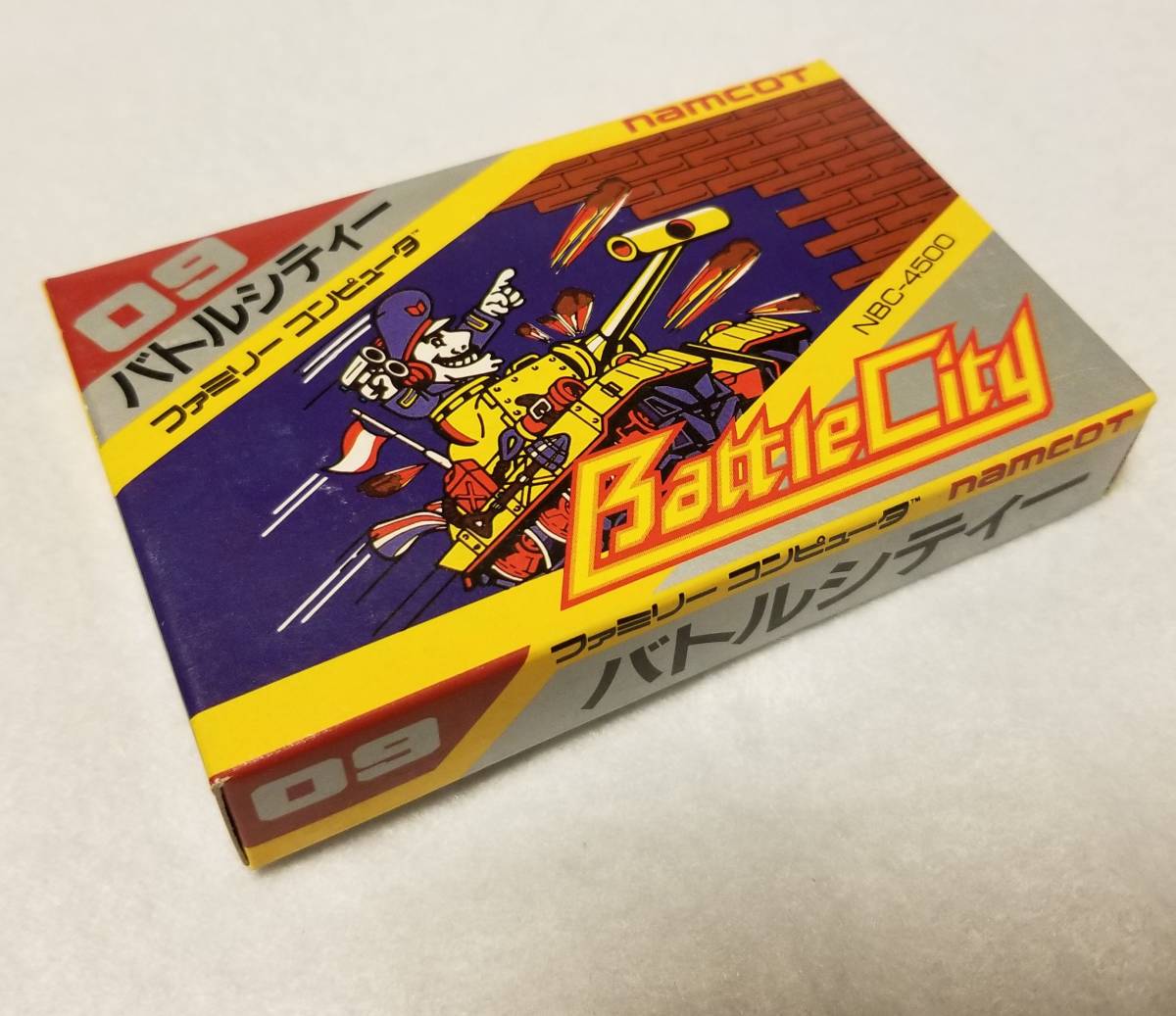 未使用　バトルシティー　箱説アンケートチラシ未使用シール付き　ファミコン FC バトルシティ ステッカー未使用