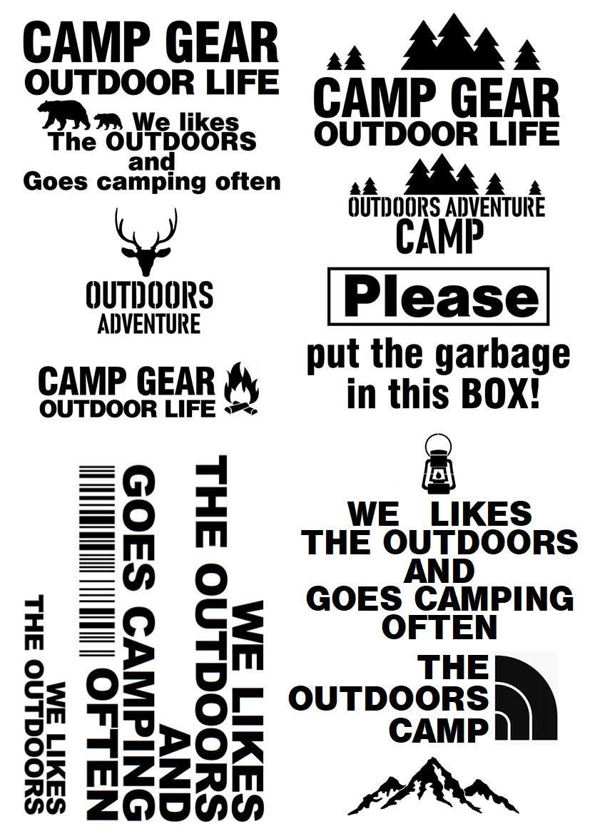 新品 ステンシルシート サイズ４枚セット キャンプ用品用 の落札情報詳細 ヤフオク落札価格情報 オークフリー スマートフォン版