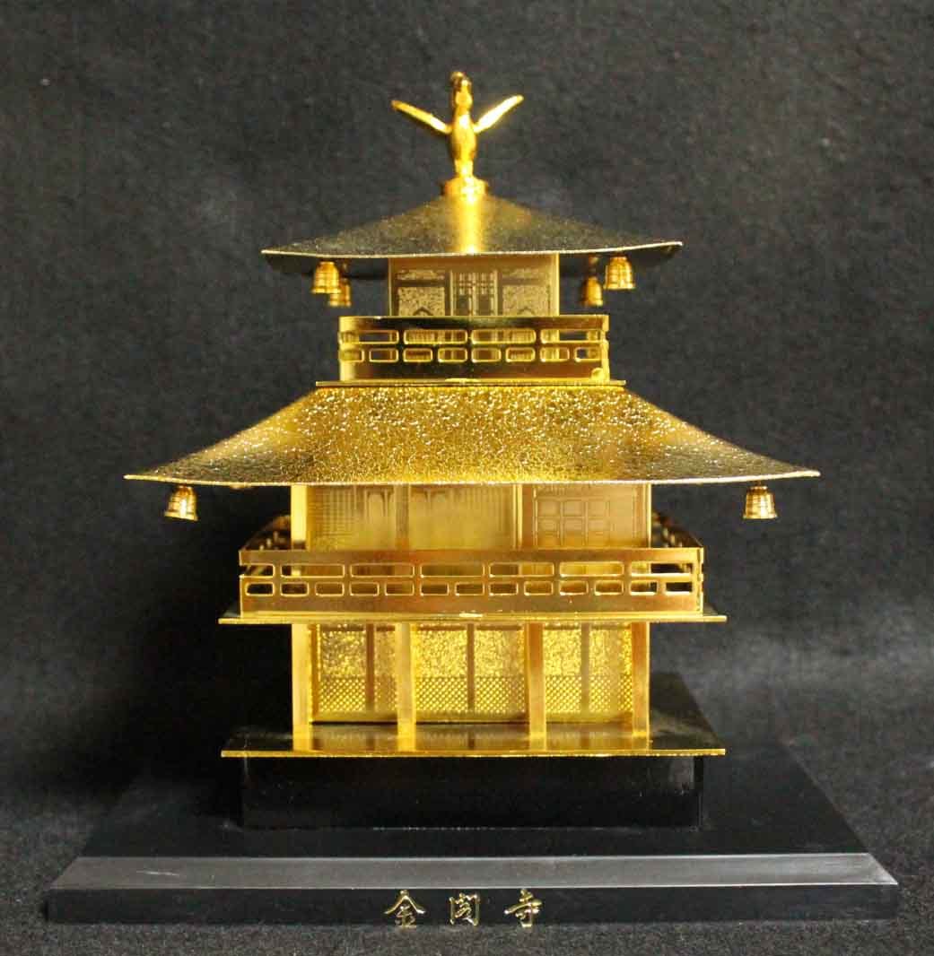 金属工芸◇ 金閣寺 置物 金色◇ gold color 鳳凰 Kinkakuji Temple