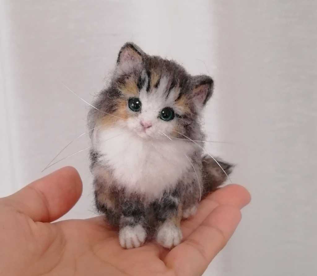 新品 Malta 猫 羊毛フェルト 長毛 ブラウンタビー 仔猫 ドールハウス ミニチュア リアル 手のり猫 の落札情報詳細 ヤフオク落札価格情報 オークフリー スマートフォン版