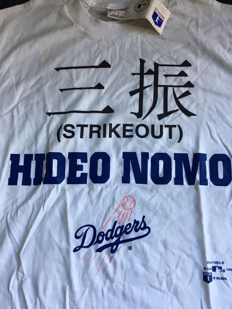 新品】【MLB】野茂英雄 Tシャツ 三振 漢字 ドジャース 1995年