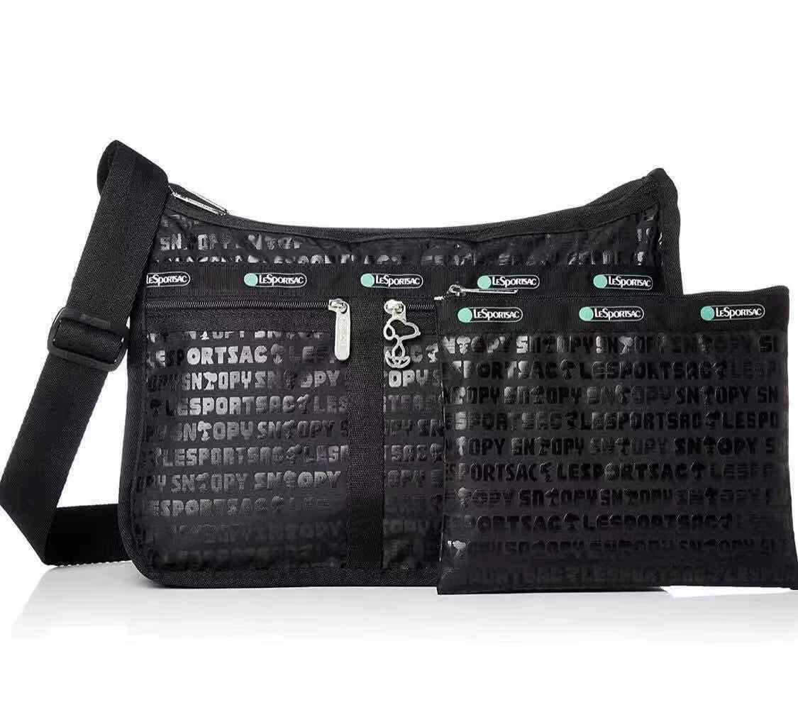 新品 Lesportsac レスポートサック ピーナッツコラボ ショルダーバッグ デラックスエブリデイバッグ 7507 L011 スヌーピー タイポグラフィ の落札情報詳細 ヤフオク落札価格情報 オークフリー スマートフォン版