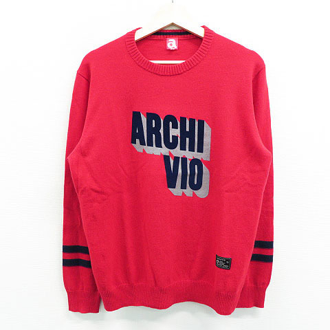 ARCHIVIO アルチビオ カシミヤニットセーター レッド系 48 【2022春夏新作】 アルチビオ カシミヤ メンズ Archivio ウエア(男性用)