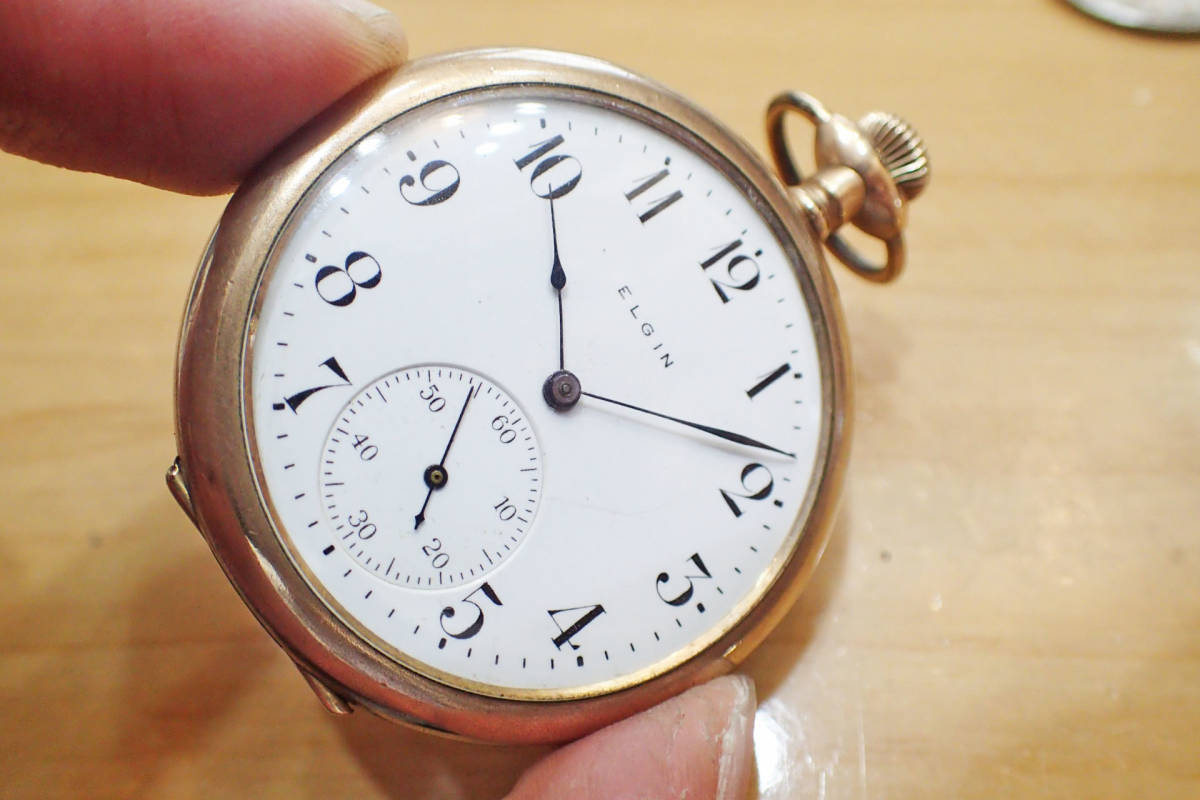 素材不明 重さ約58 7g エルジン Elgin ハンターケース ポーセリン ブルースチール針 アンティーク懐中時計 の落札情報詳細 ヤフオク落札価格情報 オークフリー スマートフォン版