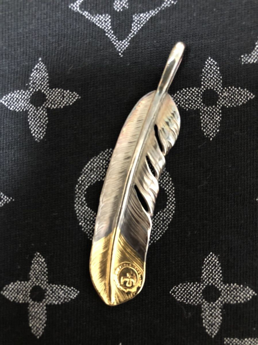 RINKAN購入 本物 goro's ゴローズ 先金フェザー 右向き 初期傷アリ 18k