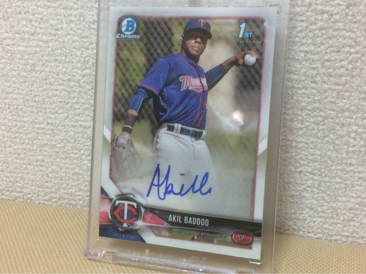 Akil Baddoo アキルバドゥー 2018年ルーキー直書き直筆サインカード