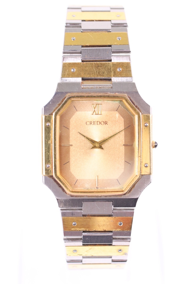 SEIKO セイコー CREDOR クレドール 9570-5210 18K MIDDLE 14Kベゼル