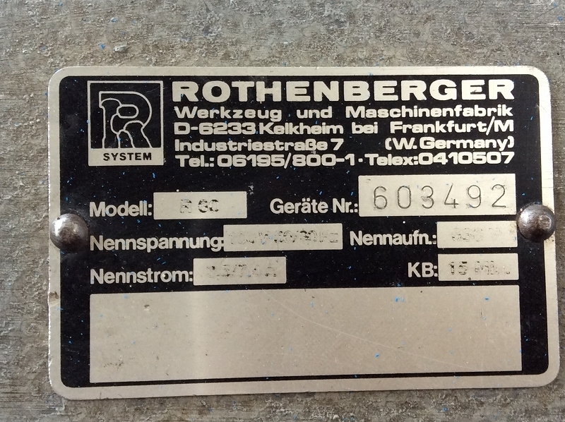 【ROTHENBERGER/ローテンベルガー/ドレンクリーナー/排水管清掃機/R60/ドイツ製】水道下水道メンテナンスの落札情報詳細 ...