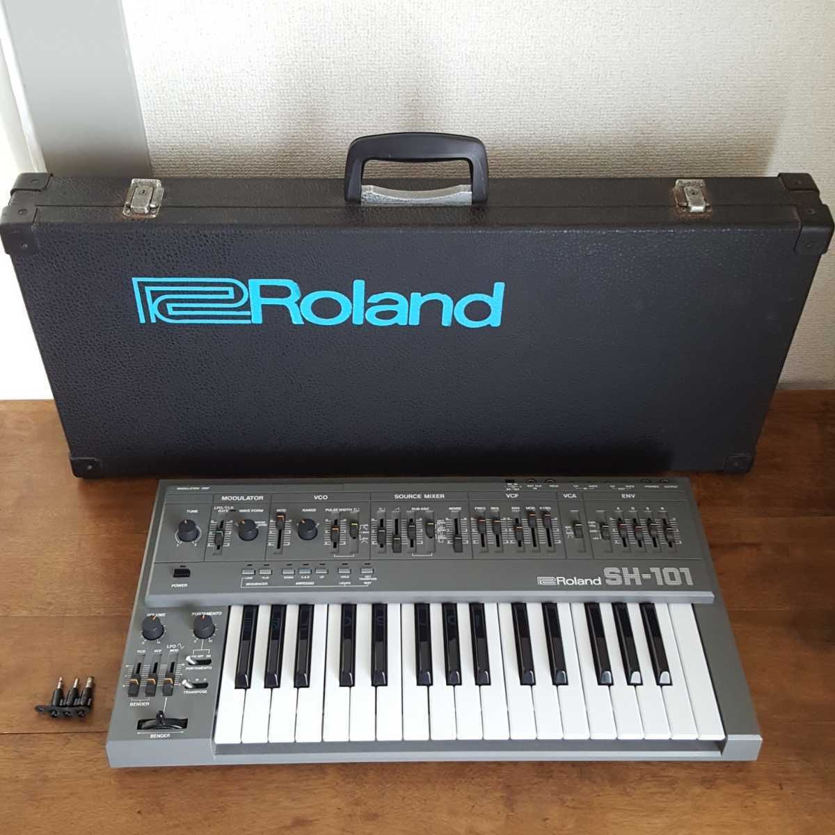 動作OK SH-101 Roland シンセサイザー ハードケース付き