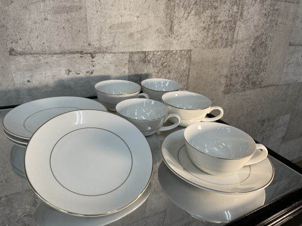 ホーヤ ティーカップ&ソーサー 5客セット HOYA/ホヤ New Ivory