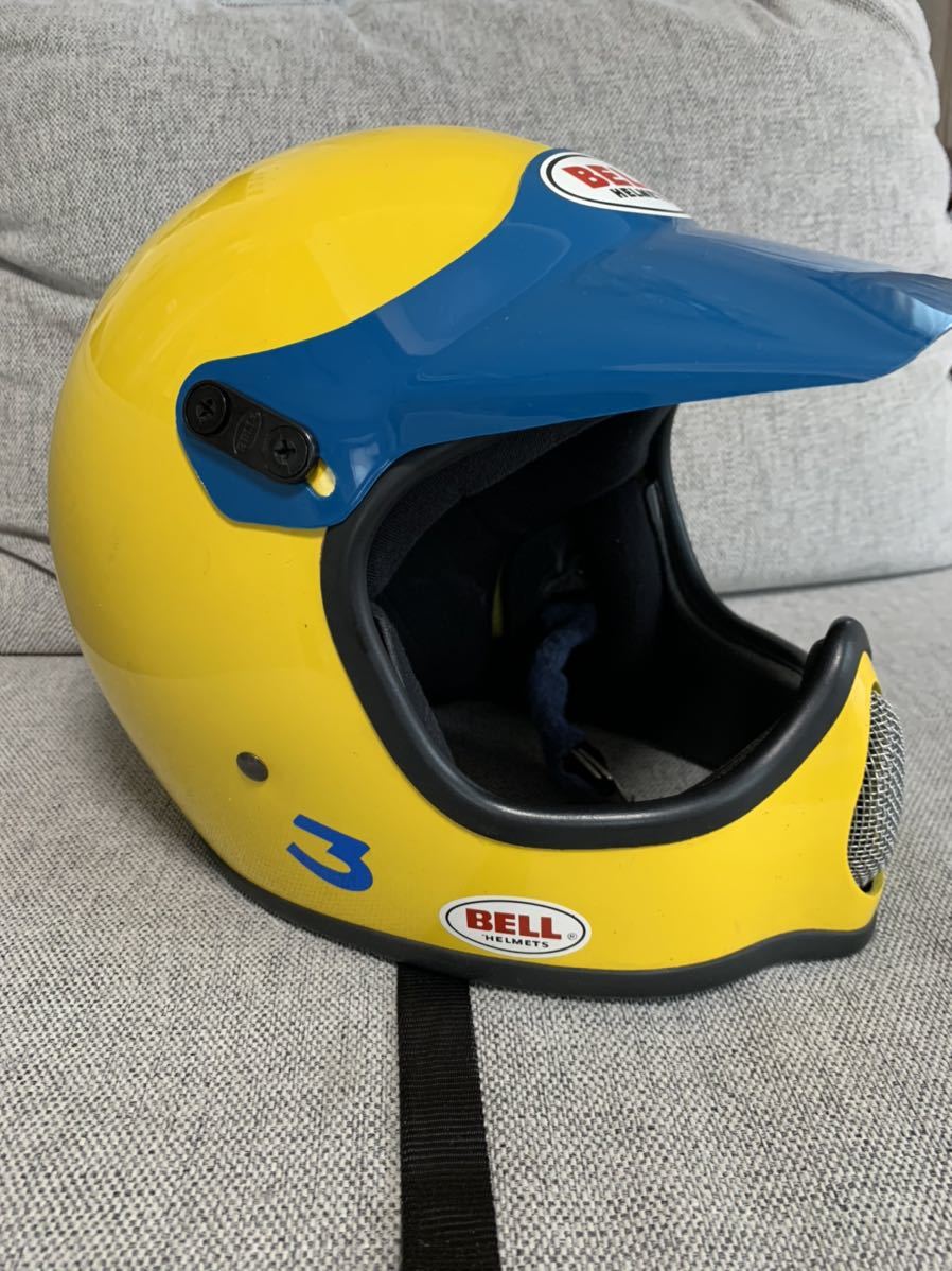 ヴィンテージBELL MOTO 3PRO イエローヘルメット希少