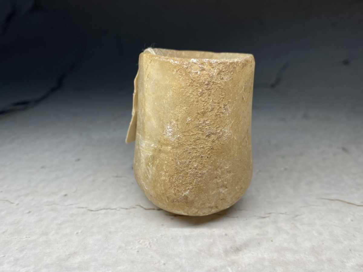 N23 収集家放出品 古代バクトリア アラバスター石造 カップ 小瓶 雪花石 イラン アフガニスタン オリエント美術 の落札情報詳細 ヤフオク落札価格情報 オークフリー スマートフォン版