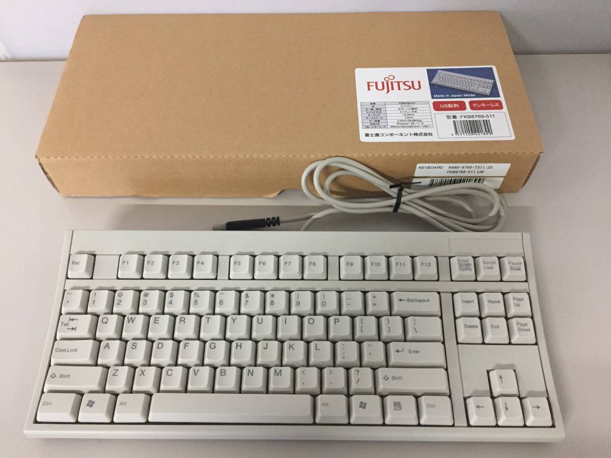 □富士通 コンポーネント テンキーレスキーボード FKB8769-511 US配列