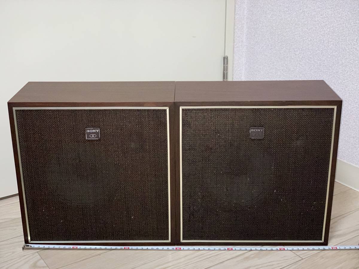 送料込 完動品程度良 動画有 SONY SS-100A 1970年代前半の後面開放型
