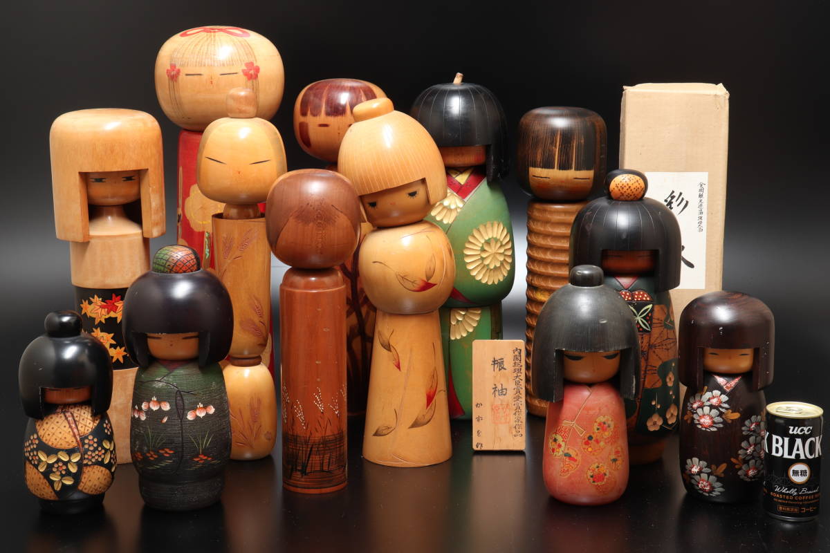 こけしまとめ売り 【川瀬祐志作 5体】 箱無し （創作こけし かず