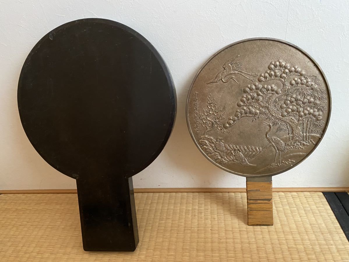 骨董品、縁起物鶴　美術工芸品　古銅色分け青銅　鎌倉山の旧家から出ました 261010_498260376073085584317_9
