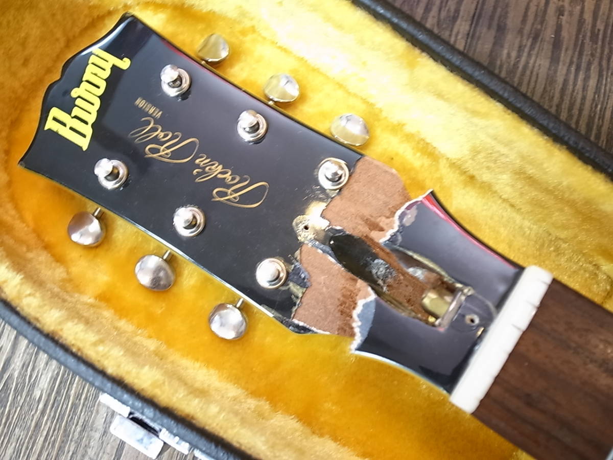 Burny レスポール ネック折れ ジャンク Burny レスポールタイプ ネック