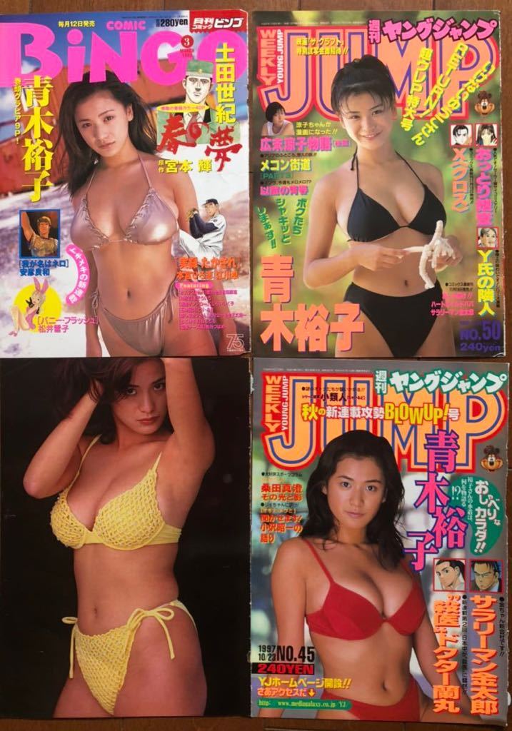 青木裕子 切り抜き 45枚 ヤングマガジン ヤンジャン ヤンサン、bomb等