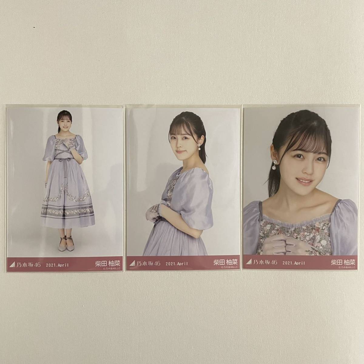 乃木坂46 柴田柚菜 ロングニットワンピ Web限定 生写真 3種 2021