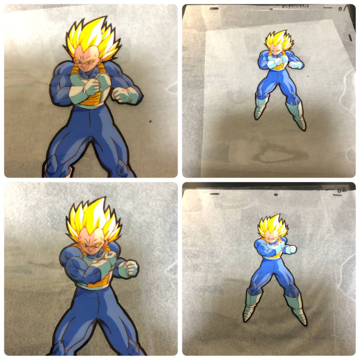 5枚セット】ベジータ ビックバンアタック(正面) セル画 原画