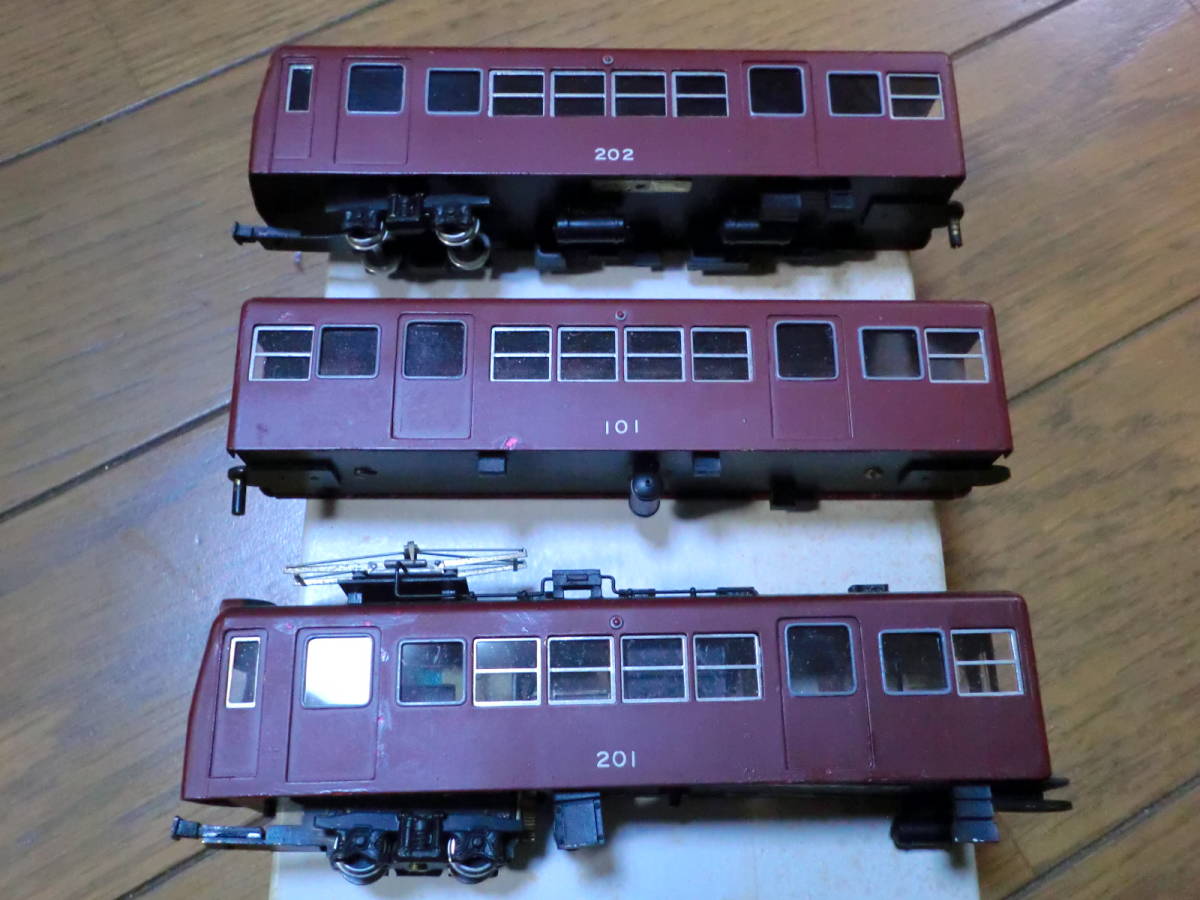 鉄道模型HOゲージ モ200連接車 乗工社 近鉄ナローゲージシリーズ モ200連接車 ジャンクの落札情報