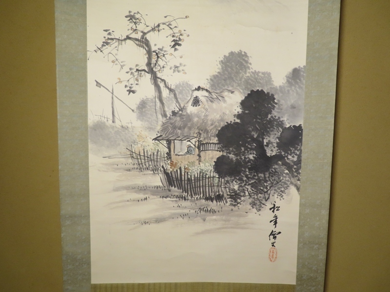 模写】吉】4870 鈴木松年 月夜山水図 上村松園の最初の師 鈴木百年の