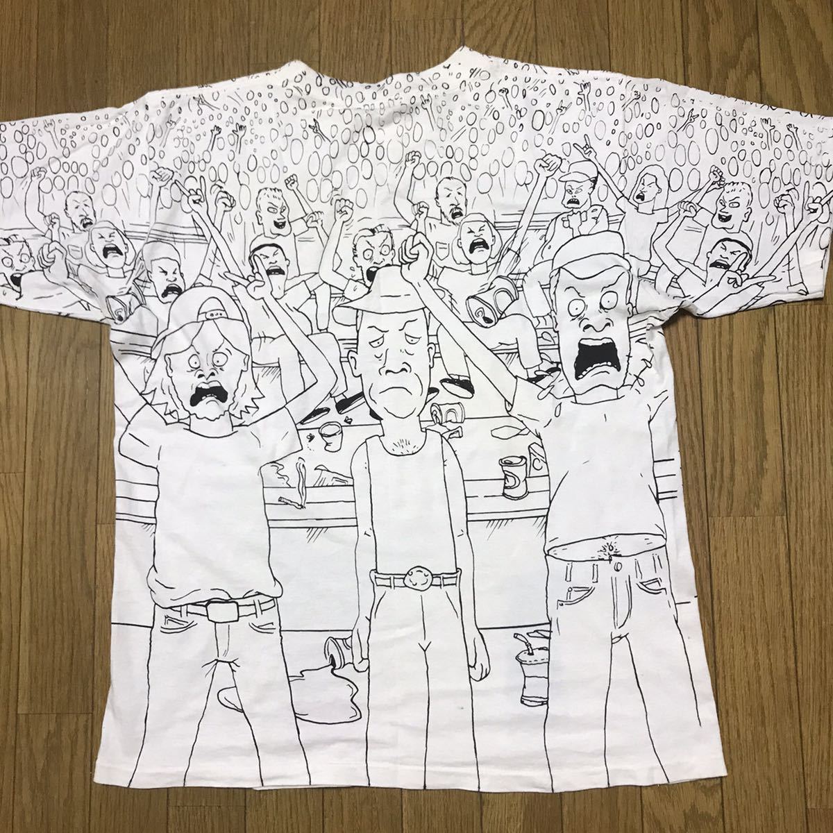 Vintage 90s Beavis And Butt Head Tee Stanley Desantis ビーバス バットヘッド 総柄 Tシャツ Mtv ヴィンテージ 古着 アニメ キャラクター の落札情報詳細 ヤフオク落札価格情報 オークフリー スマートフォン版
