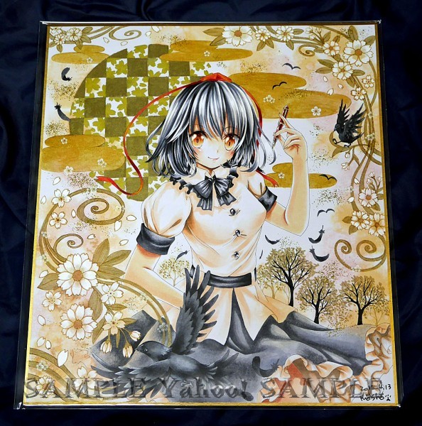 ☆東方project 射命丸 文 (金無垢万年筆) / 手描き同人イラスト/Doujin