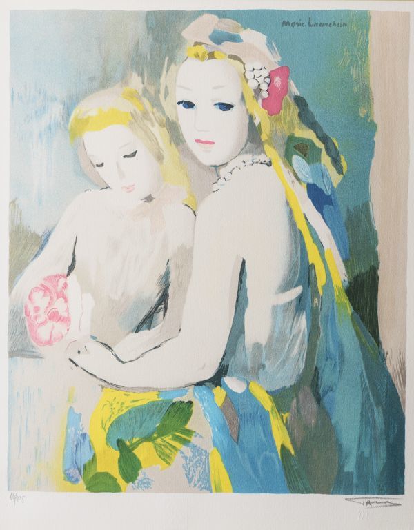 マリー・ローランサン リトグラフ 二人の友達 マリー・ローランサン リトグラフ 二人の友達