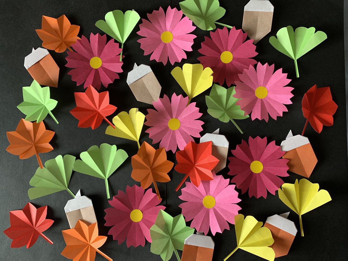 新品 壁面飾り イチョウ 紅葉 コスモス どんぐり 秋飾り 保育園 児童館 病院掲示板などに の落札情報詳細 ヤフオク落札価格情報 オークフリー スマートフォン版