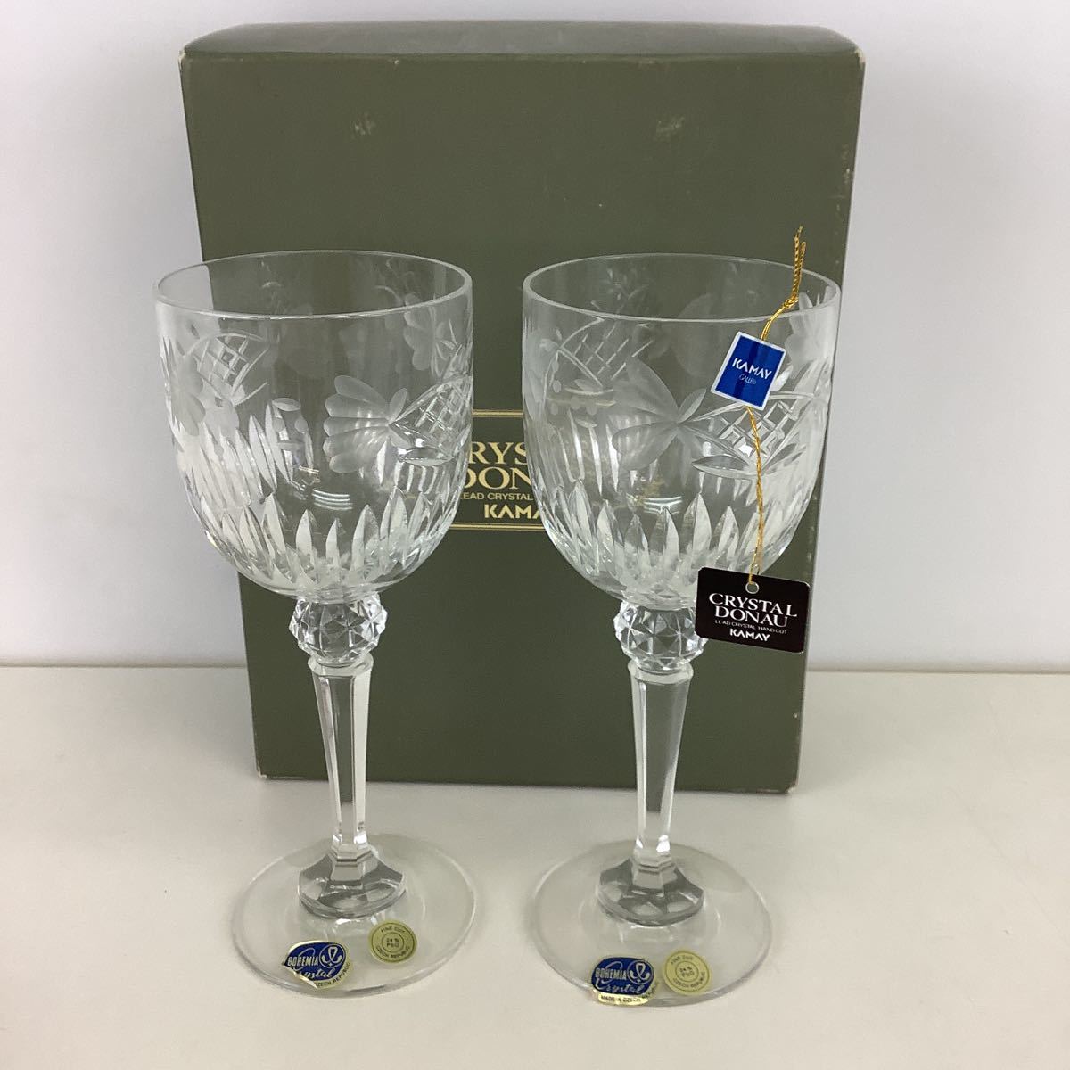 258 Kamay カメイ クリスタル ワイン グラス Crystal Donau ハンドカット ペア グラスセット シャンパン お祝い 父の日 乾杯 喜寿 の落札情報詳細 ヤフオク落札価格情報 オークフリー スマートフォン版