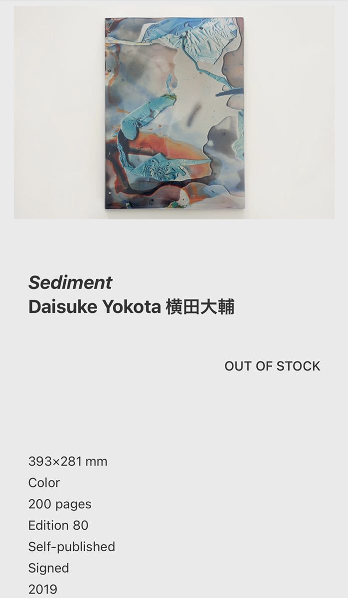 【希少】Sediment / 横田大輔 希少】Sediment / 横田大輔