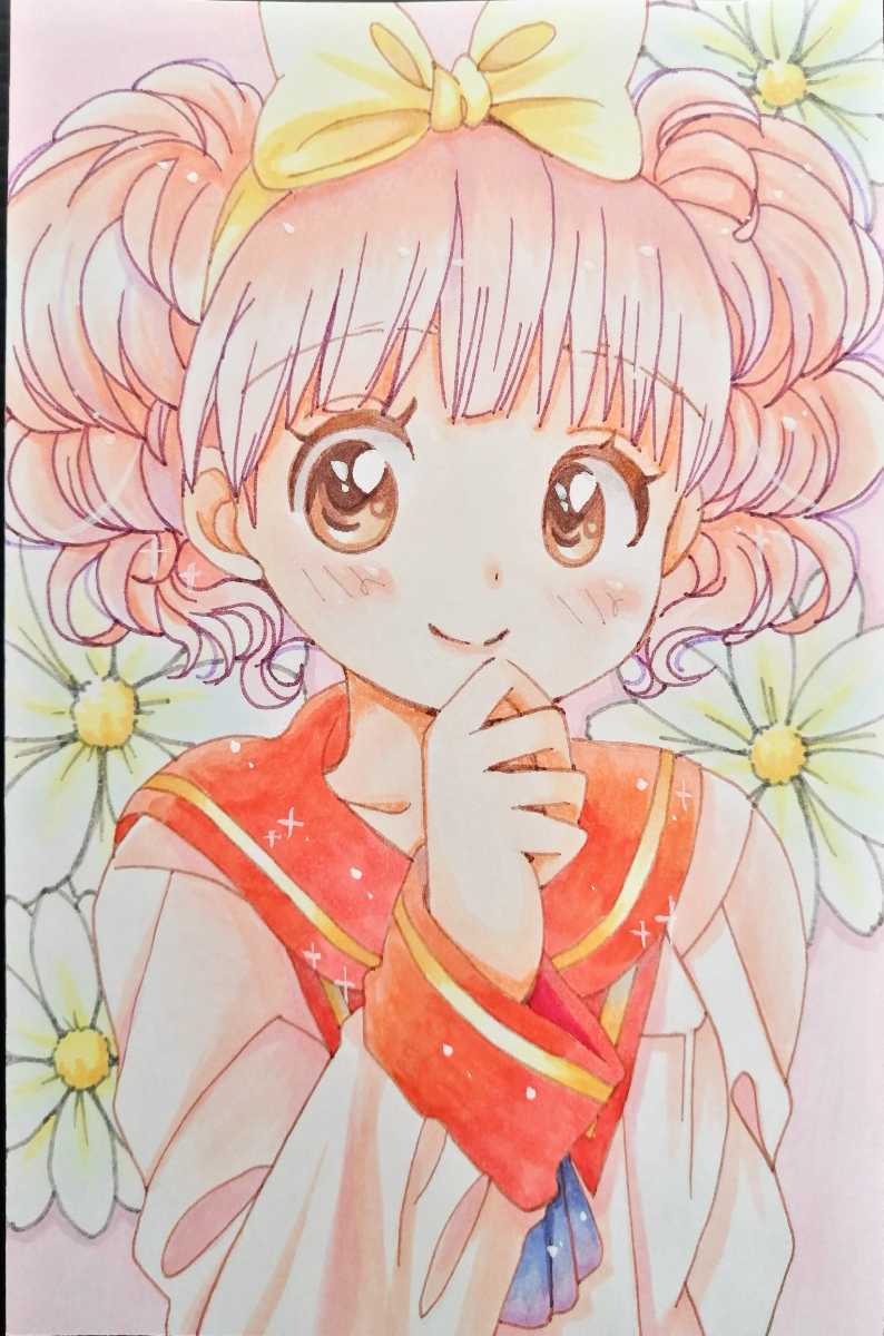 【2月受付分】⑤ ファンアート　手描きイラスト 同人手描きイラスト】同級生/鈴木美穂【二次創作ファンアート】の落札