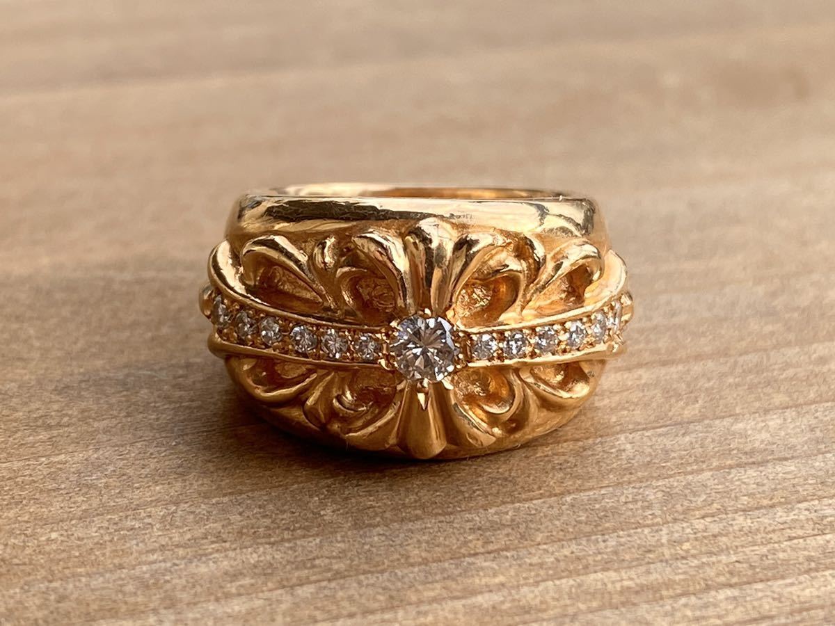 【確実正規品】クロムハーツ フローラルクロスリング ダイヤ 18号 正規品】クロムハーツ フローラルクロスリング ダイヤ 18号 確実正規品