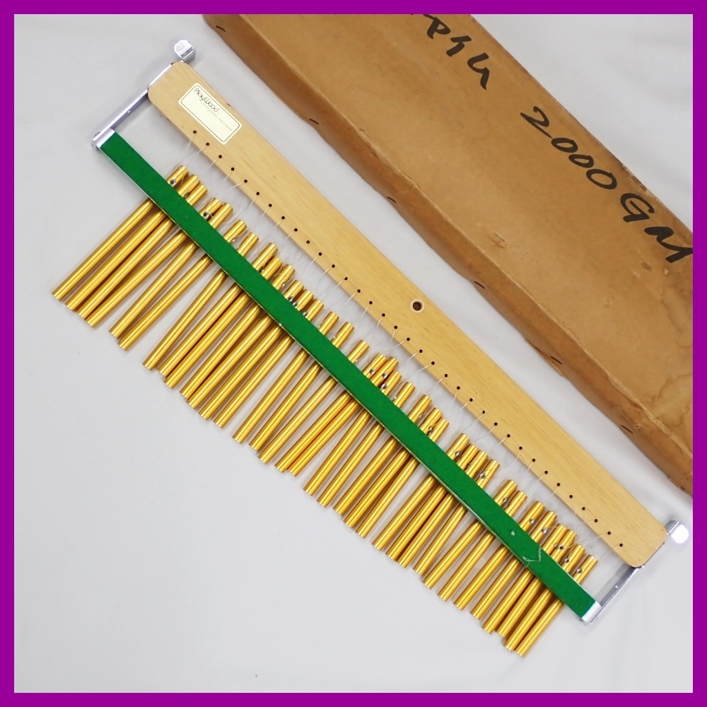 【やや傷や汚れあり】★PlayWood/プレイウッド バーチャイム 2000GM/外箱付き/35本/アルミ/ウインドチャイム/ツリーチャイム