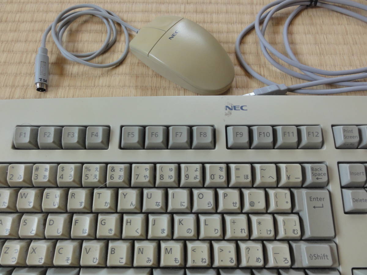 NEC パソコン　キーボード マウス付 PC-9821 V200 レトロ 傷や汚れあり】☆ NEC PC-9821/V200 にて動作確認済 NXシリーズ用 USB