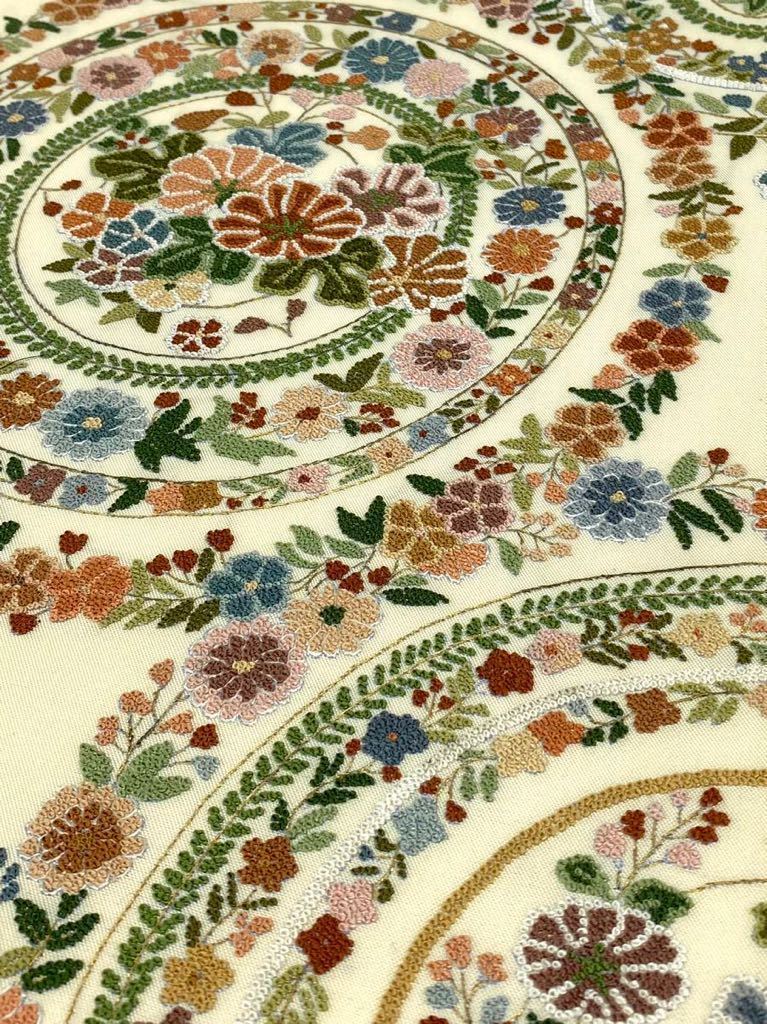 SO-420 袋帯 太鼓柄 正絹 植物文様 オリエンタル 金粉 箔 逸品 着物・浴衣 